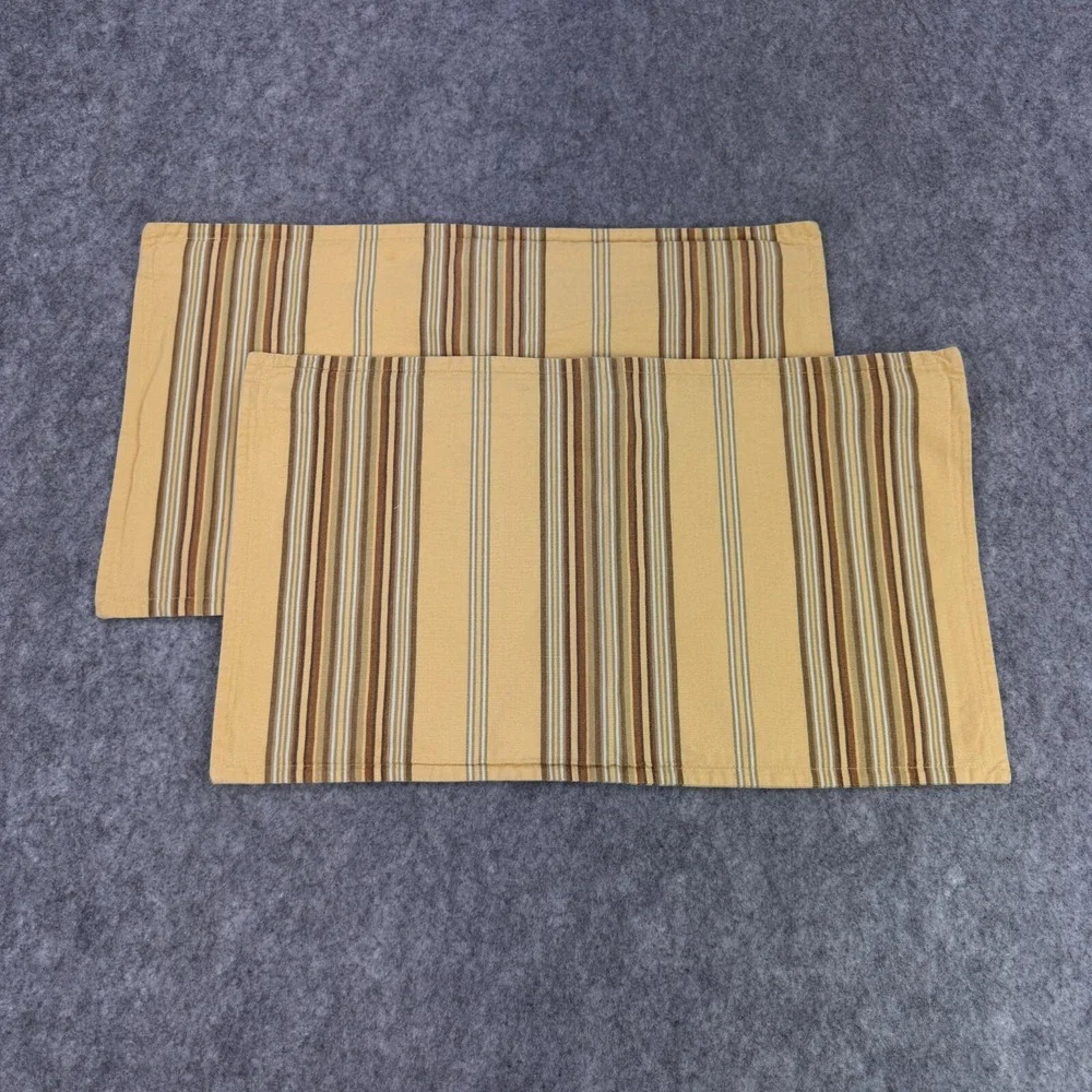 Restoration Hardware Pillow‎ Covers Yellow Striped 20